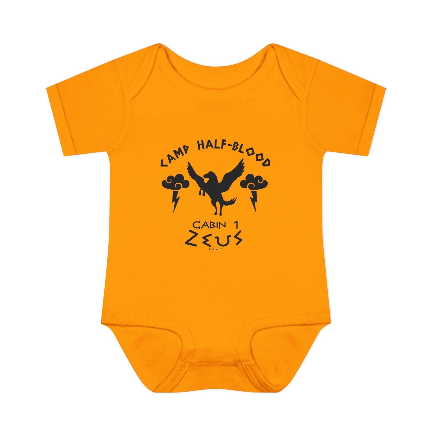 Camp Half Blood Cabin 1 Zeus Baby Romper Bodysuit by TOOLOUD