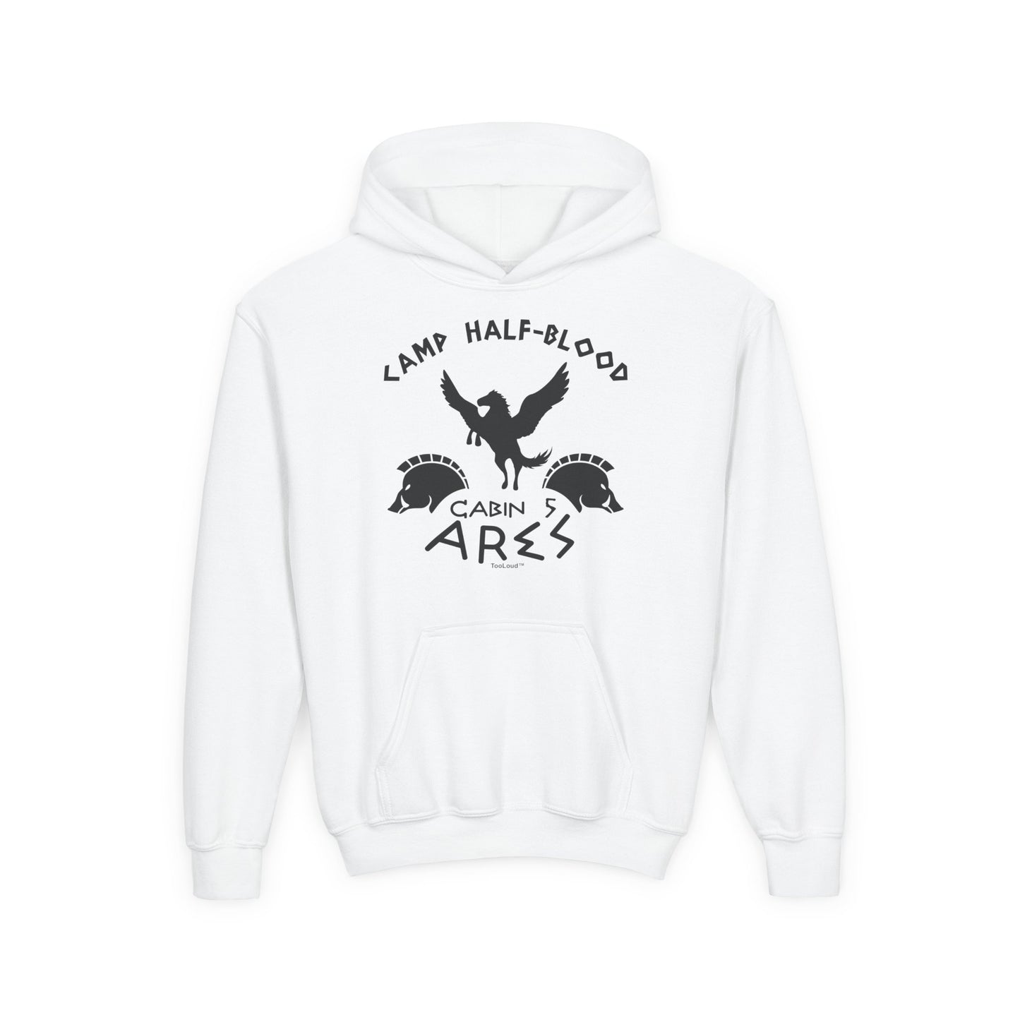 Camp Half Blood Cabin 5 Ares Youth Children’s Hoodie by TOOLOUD