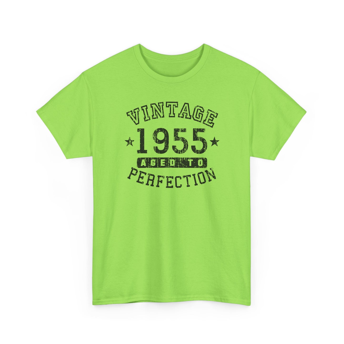 1955 - Adult Unisex Vintage Birth Year Aged to Perfection Birthday T-Shirt by TOOLOUD