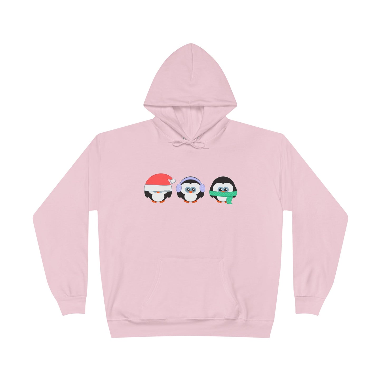 Christmas Penguins See No Evil Hear No Evil Speak No Evil Pullover Hoodie Sweatshirt by TOOLOUD