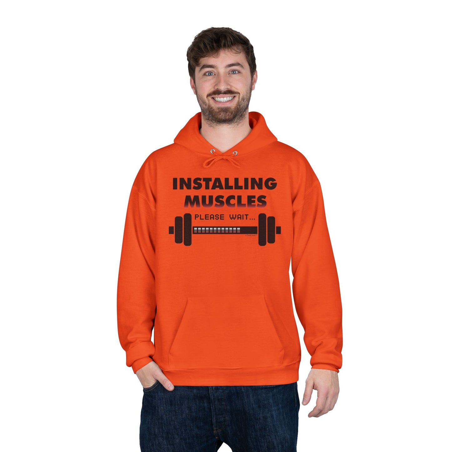 Installing Muscles Hoodie Sweatshirt Hooded Pullover by TOOLOUD
