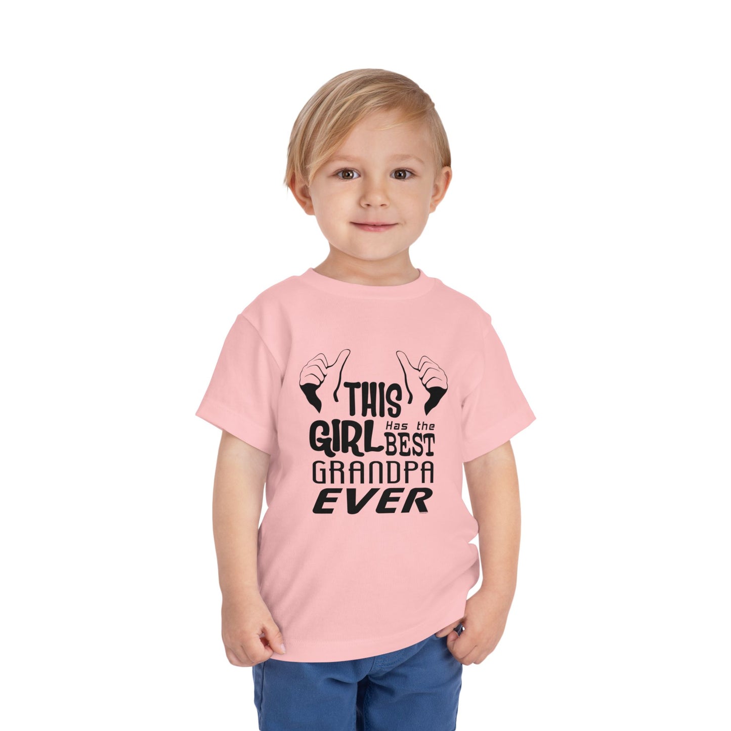 This Girl Has The Best Grandpa Ever Toddler T-Shirt by TOOLOUD
