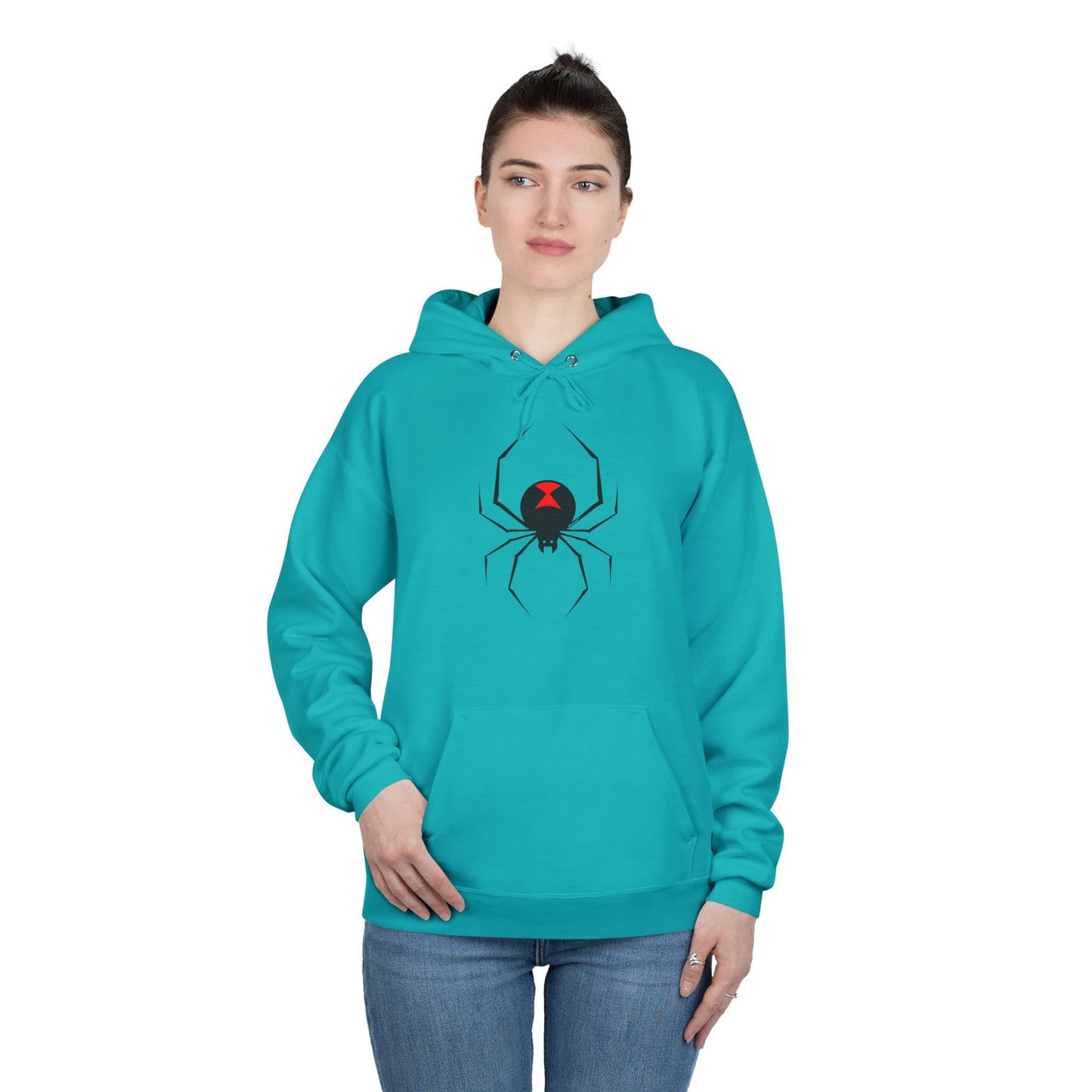 Black Widow Spider Design Hoodie Sweatshirt by TOOLOUD