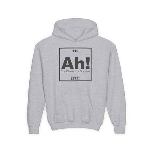 Ah the Element of Surprise Funny Science Youth Children’s Hoodie by TOOLOUD