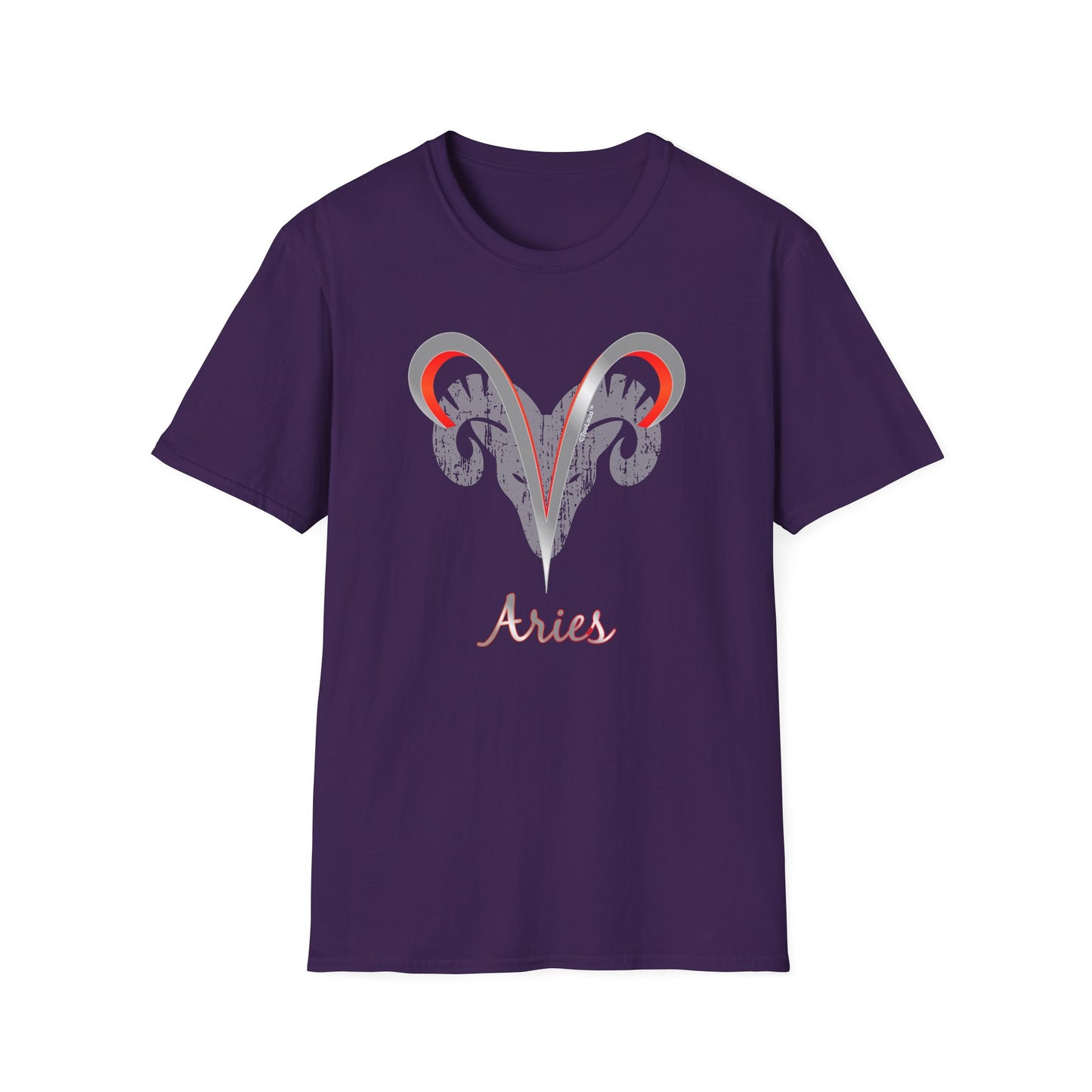 Aries Zodiac Symbol Adult Dark T-Shirt by TOOLOUD