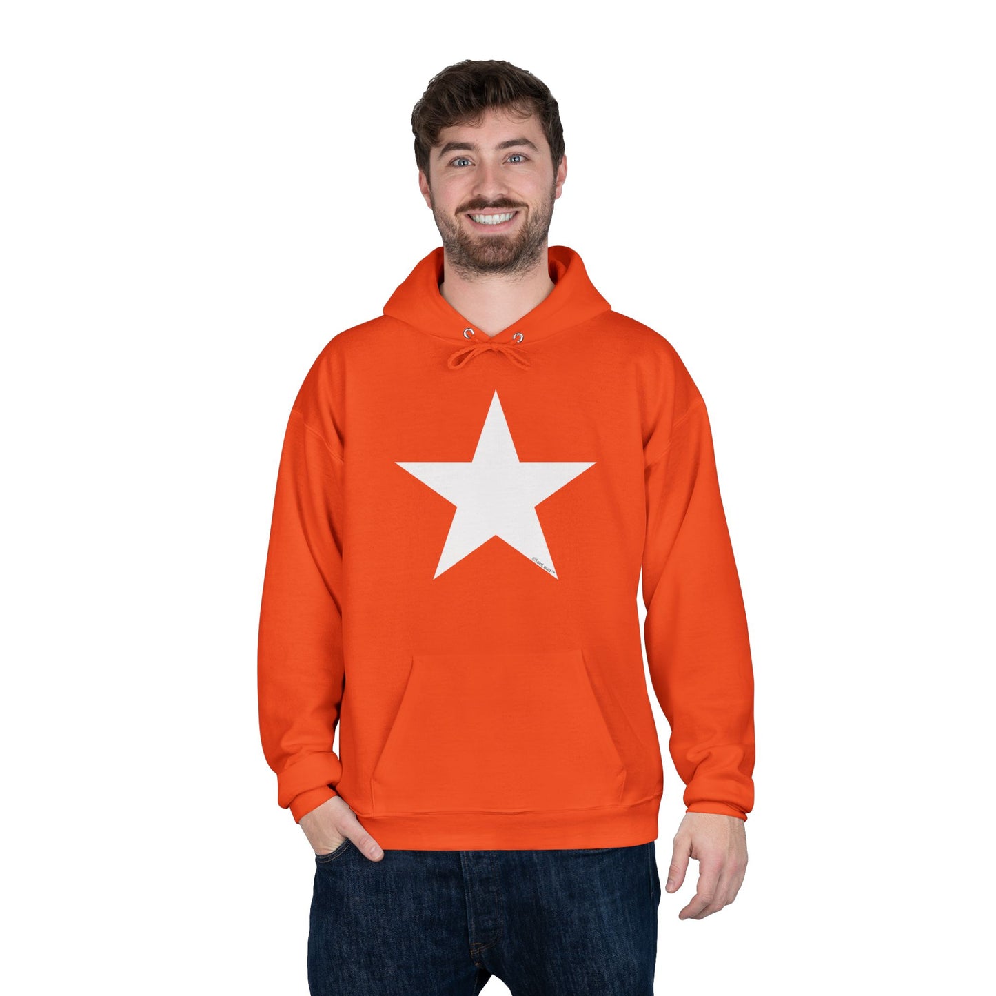 White Star Dark Adult Hoodie Sweatshirt by TOOLOUD