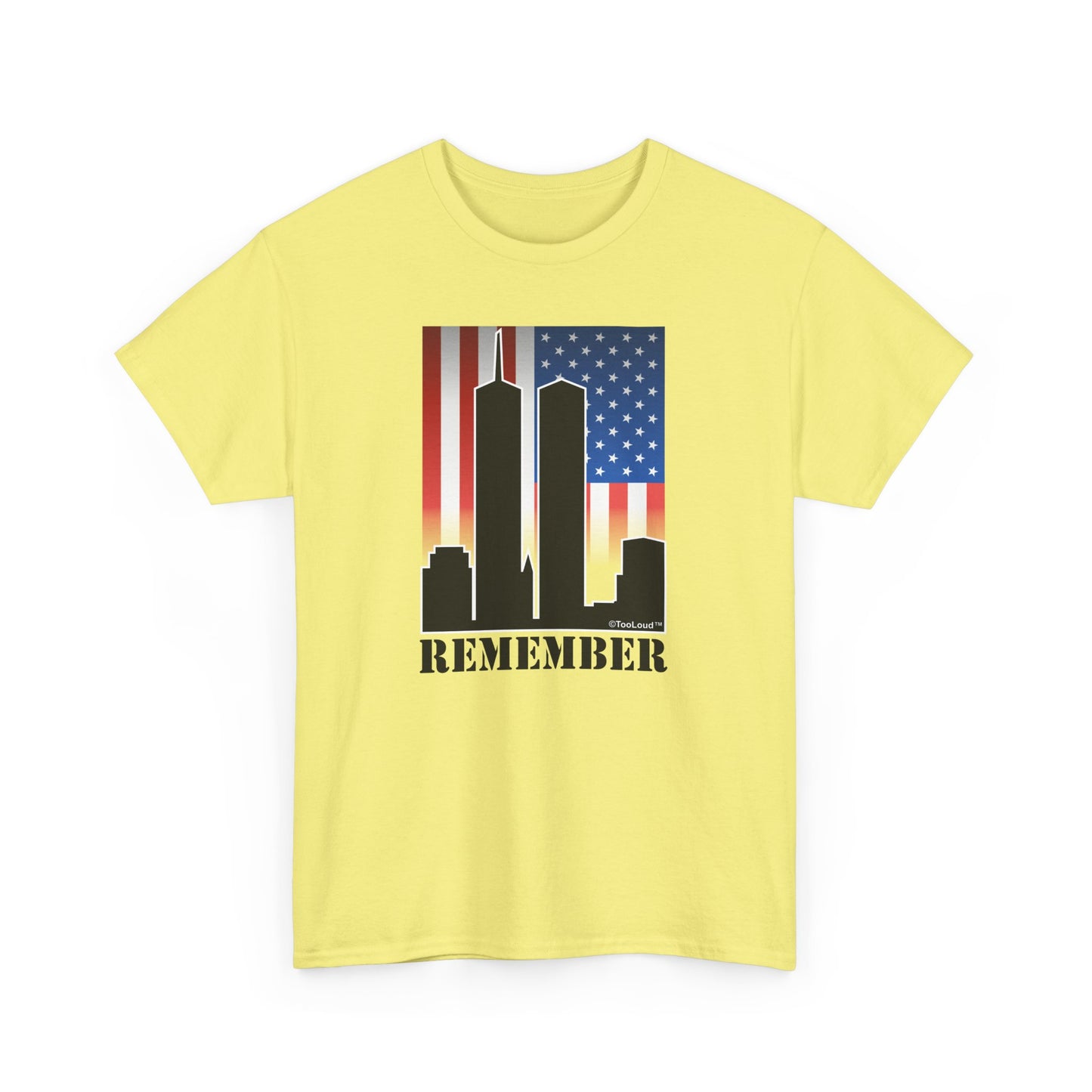 Twin Towers Remember Adult Commemorative T-Shirt "Tribute Collection" by TOOLOUD
