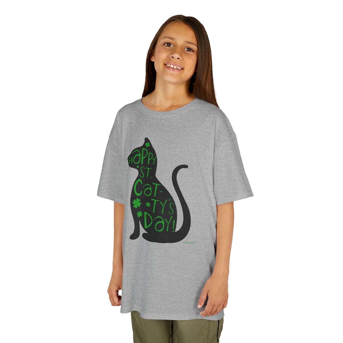 Happy St. Catty's Day - St. Patrick's Day Cat Children's T-Shirt by TOOLOUD