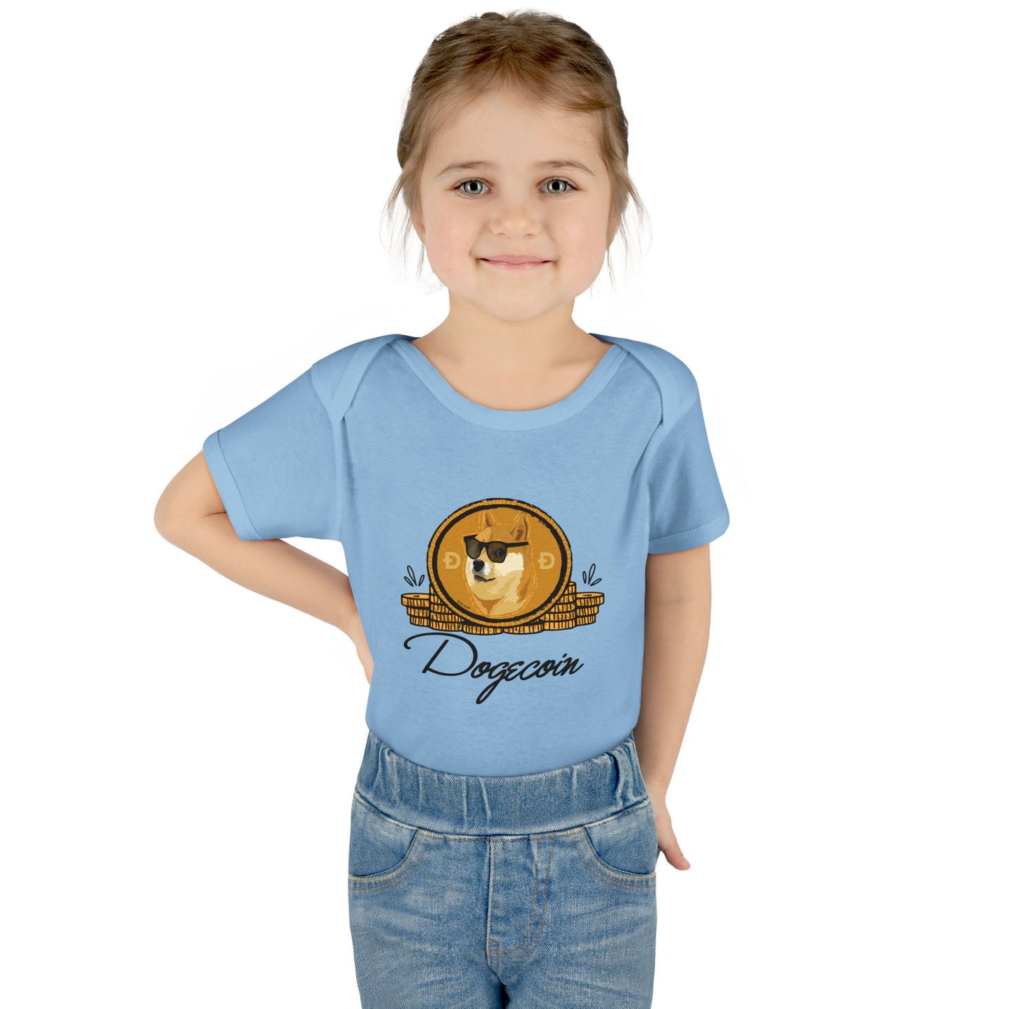 Doge Coins Baby Romper Bodysuit by TOOLOUD