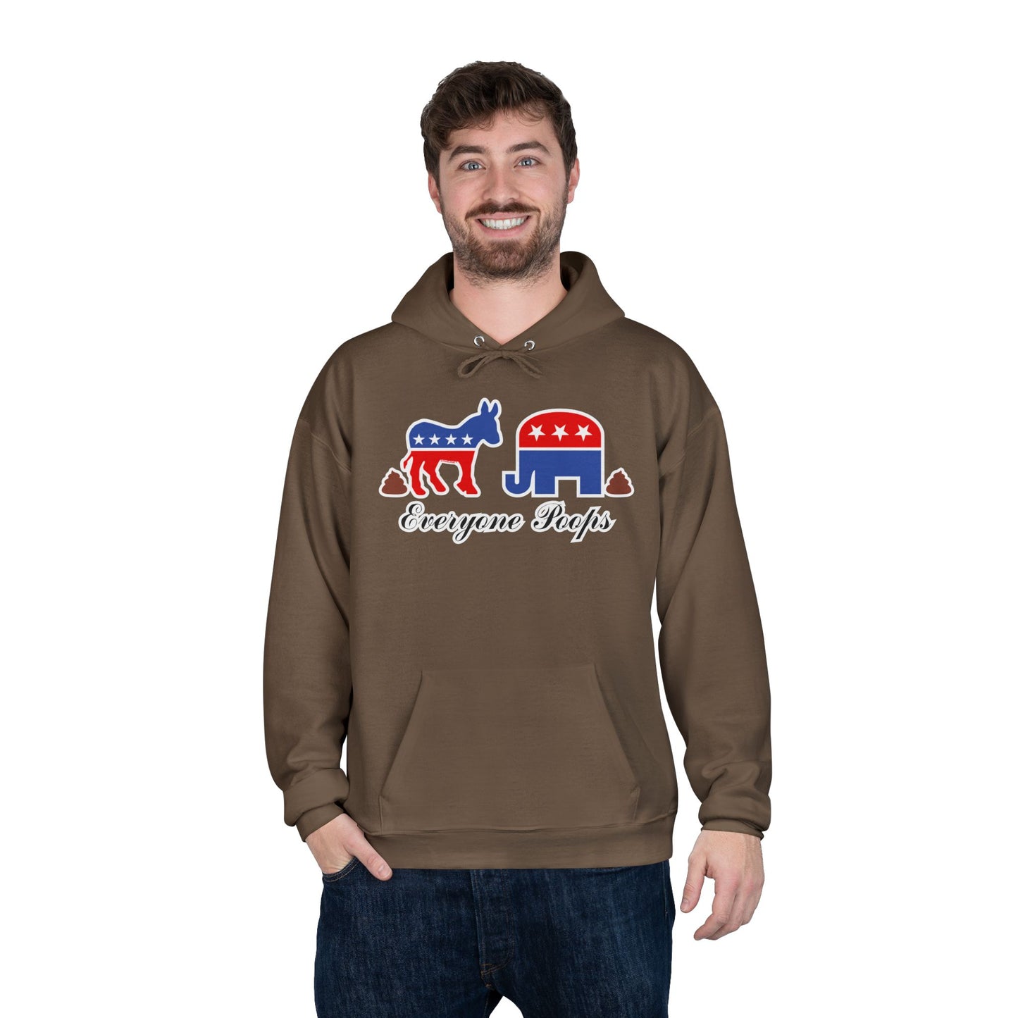 Everyone Poops Donkey Elephant Dark Hoodie Sweatshirt by TOOLOUD™