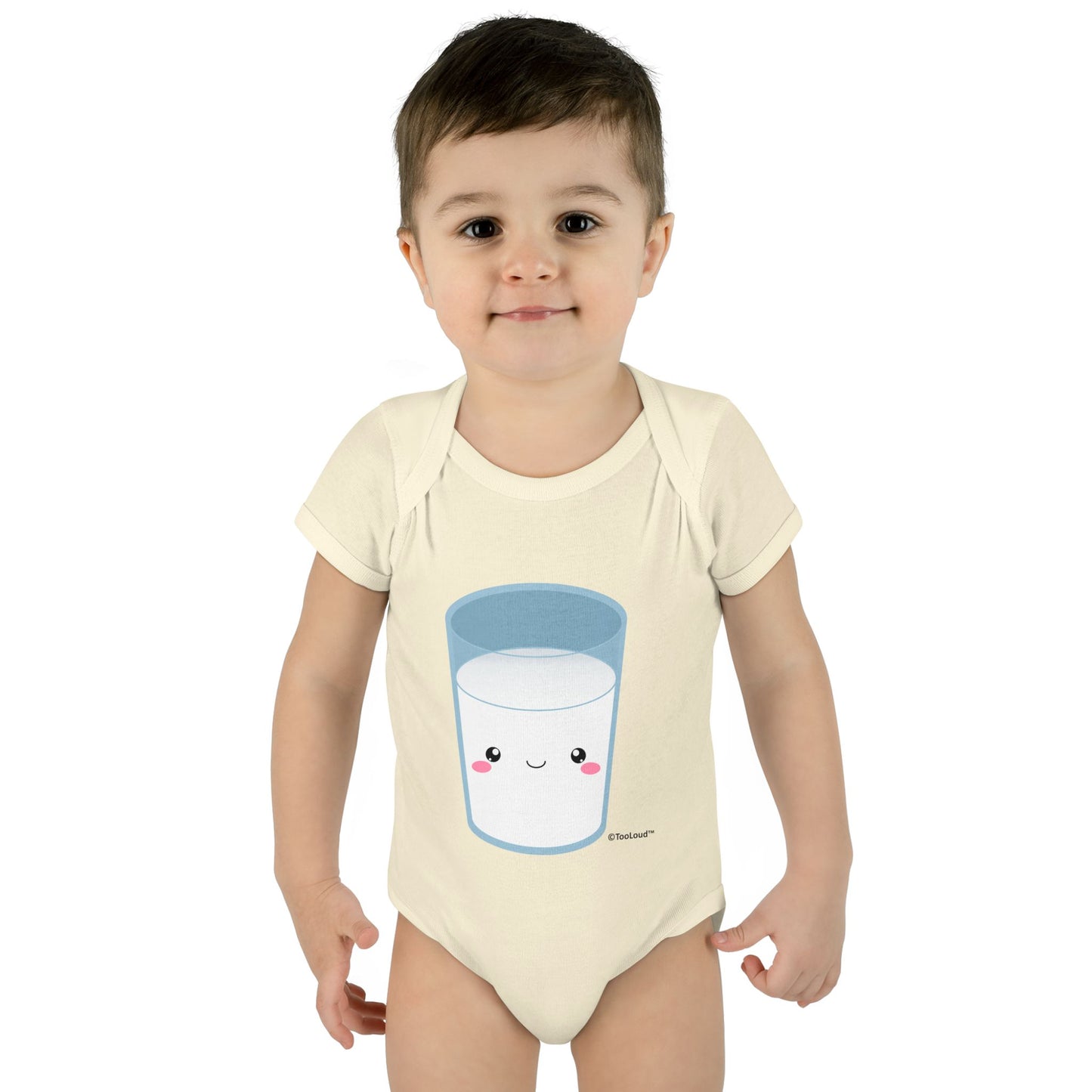 Cute Matching Milk and Cookie Design – Milk Baby Romper Bodysuit by TOOLOUD