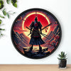 Lone Samurai Standing on a Rocky Cliff 10-Inch Wall Clock by TooLoud