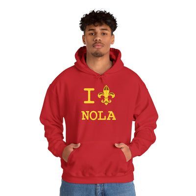 TooLoud I Love NOLA Fleur de Lis Unisex Hoodie Sweatshirt