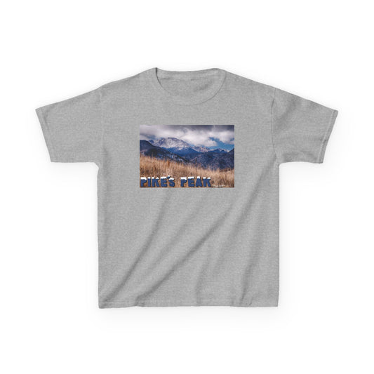 Pikes Peak CO Mountains Text Children’s T-Shirt by TOOLOUD™