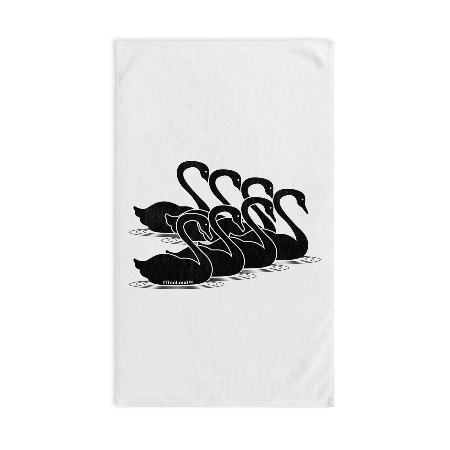 Seven Swans A-Swimming Micro Terry Sport Towel 16" x 26" by TOOLOUD