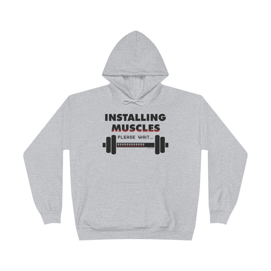Installing Muscles Hoodie Sweatshirt Hooded Pullover by TOOLOUD