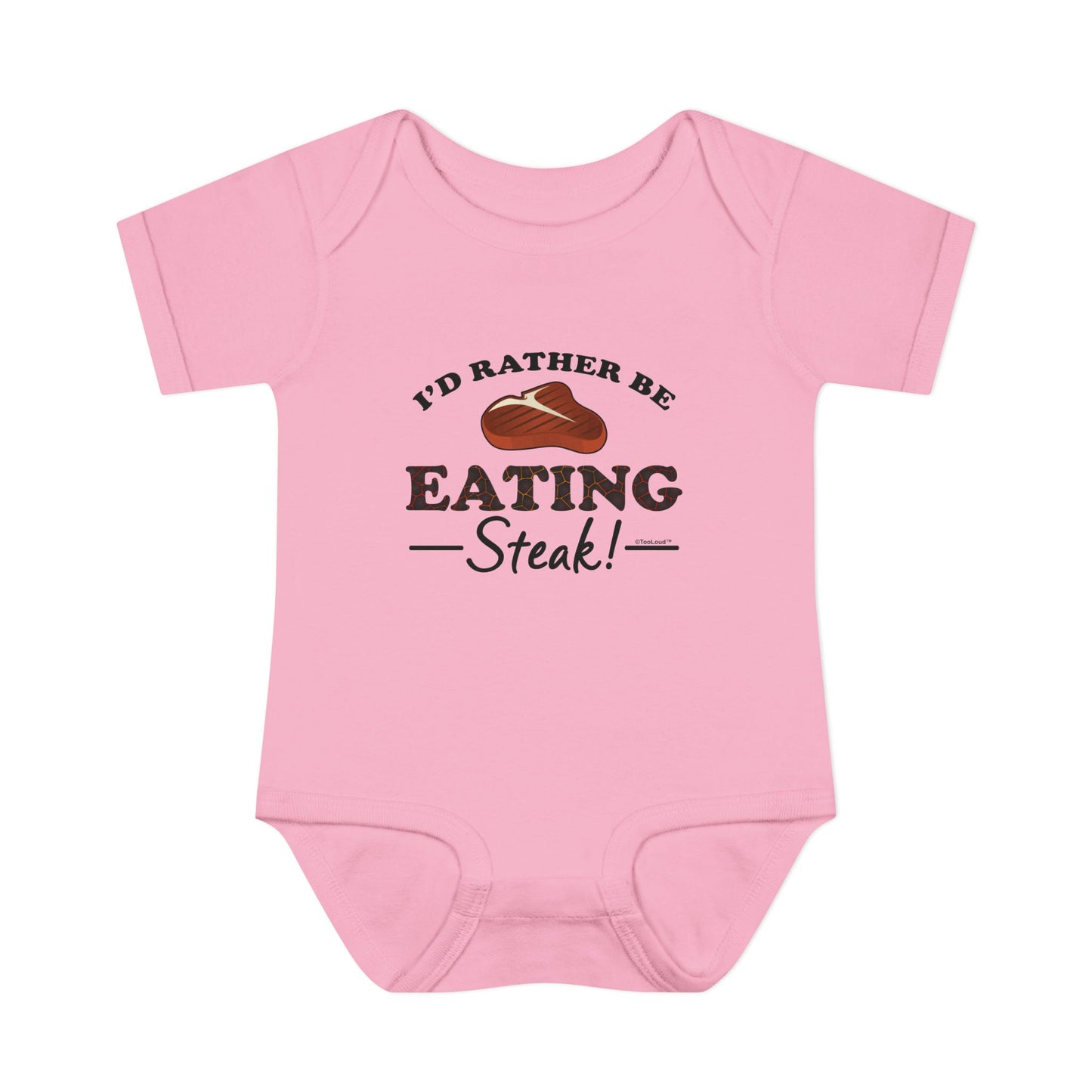 I’d Rather – Steak Baby Romper Bodysuit by TOOLOUD