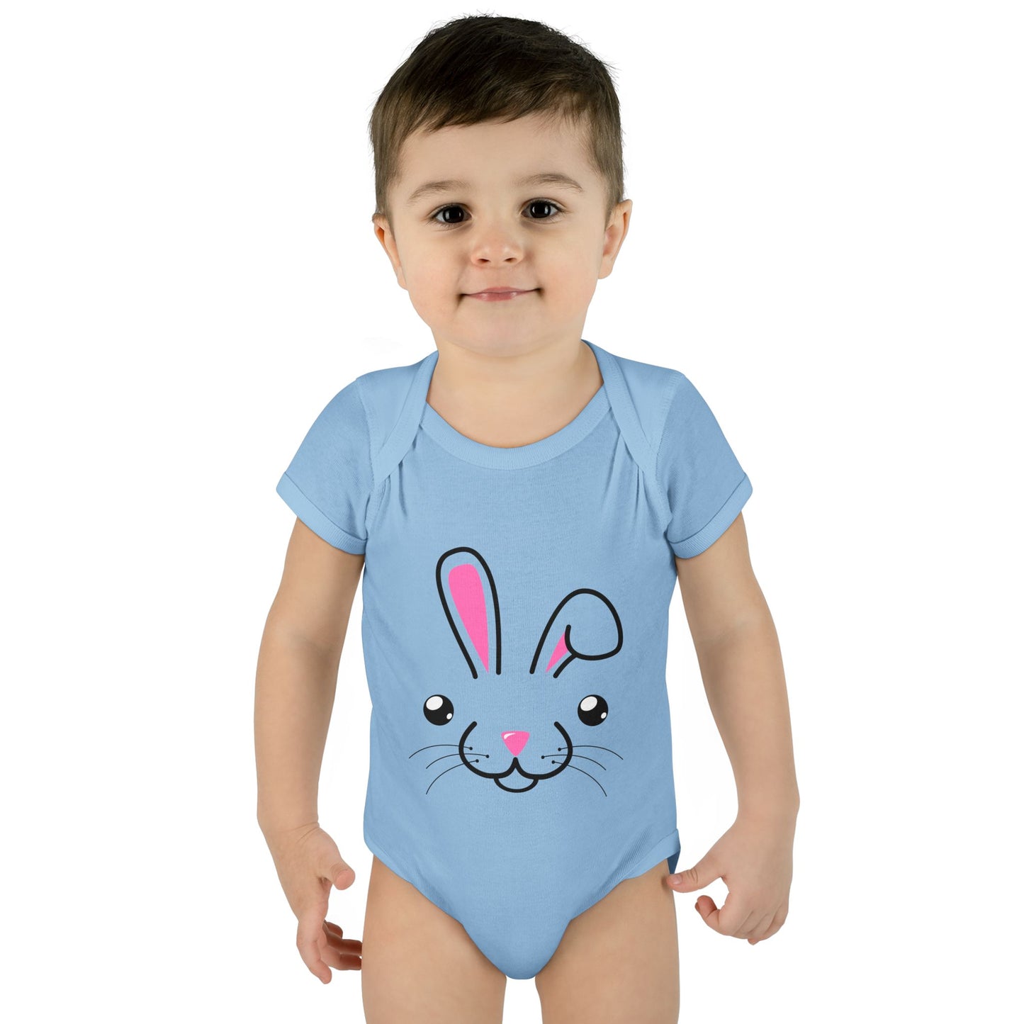 Cute Bunny Face Baby Romper Bodysuit by TOOLOUD