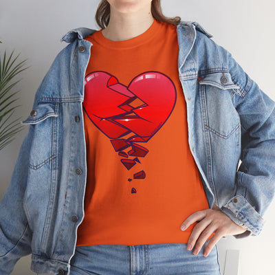 Crumbling Broken Heart Adult Unisex T-Shirt Tee