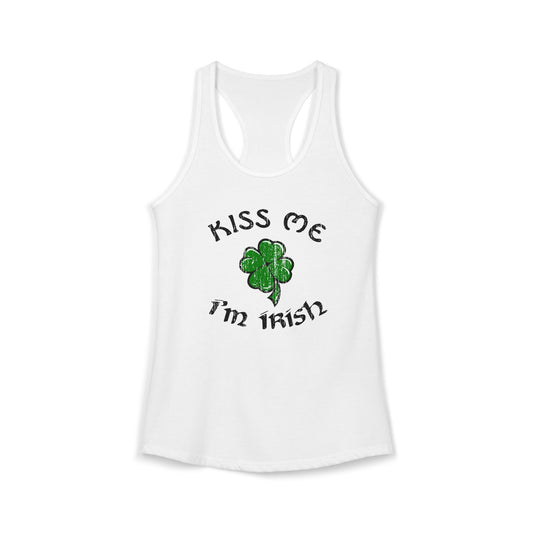 Kiss Me I’m Irish Women’s Racerback Tank Top by TOOLOUD