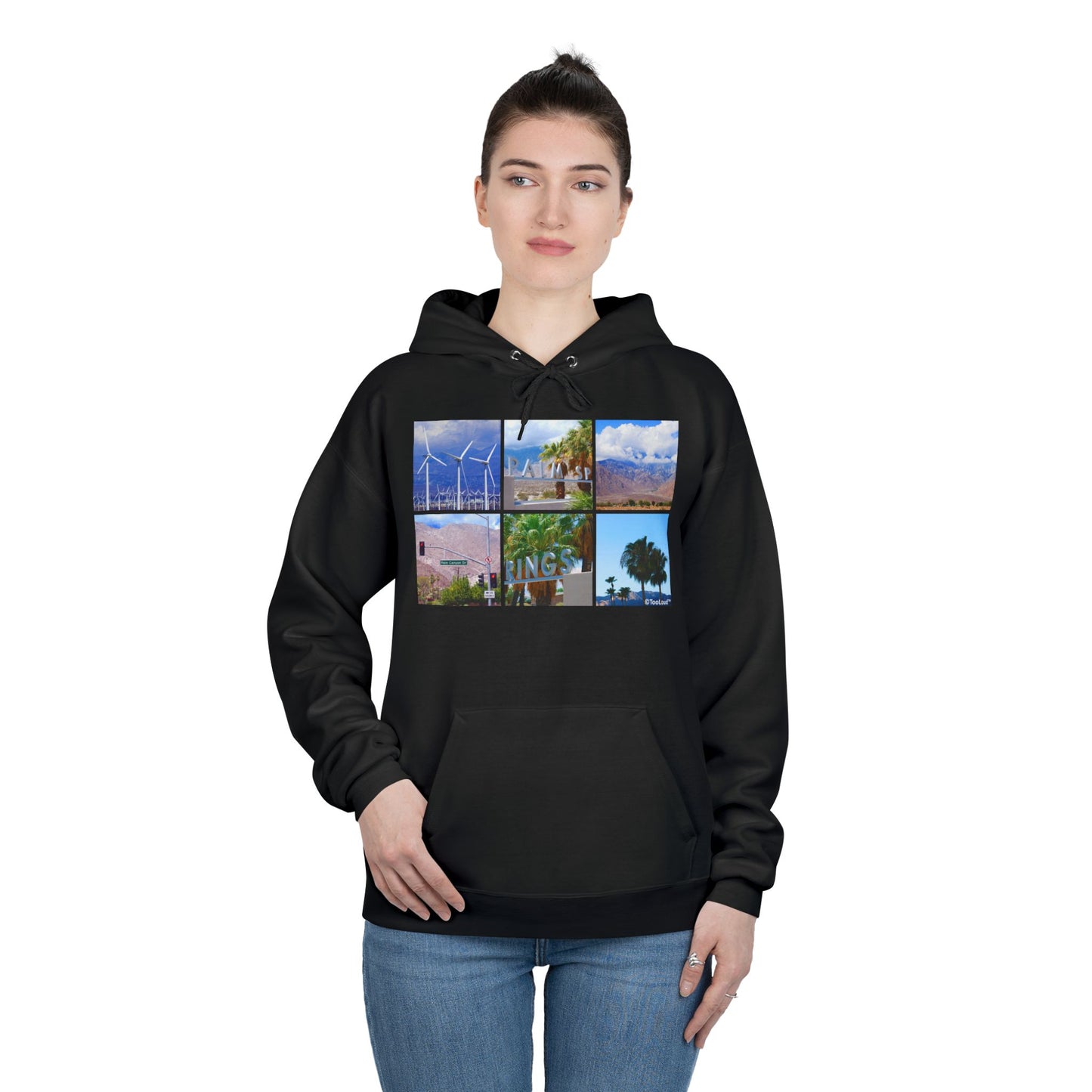 Palm Springs Square Collage Adult Hoodie Sweatshirt by TOOLOUD