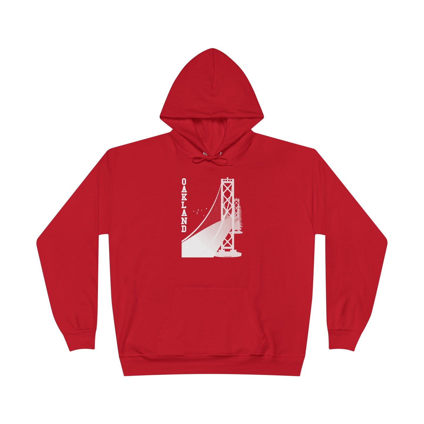 Oakland Text Bay Bridge Dark Pullover Hoodie Sweatshirt by TOOLOUD