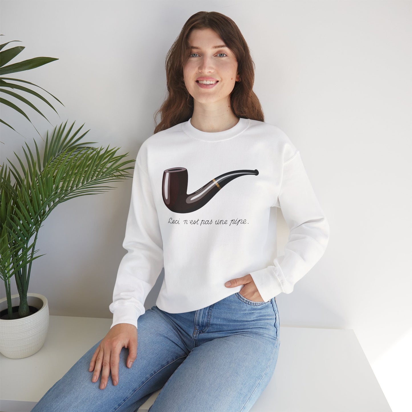 Ceci N’est Pas une Pipe Adult Sweatshirt by TOOLOUD