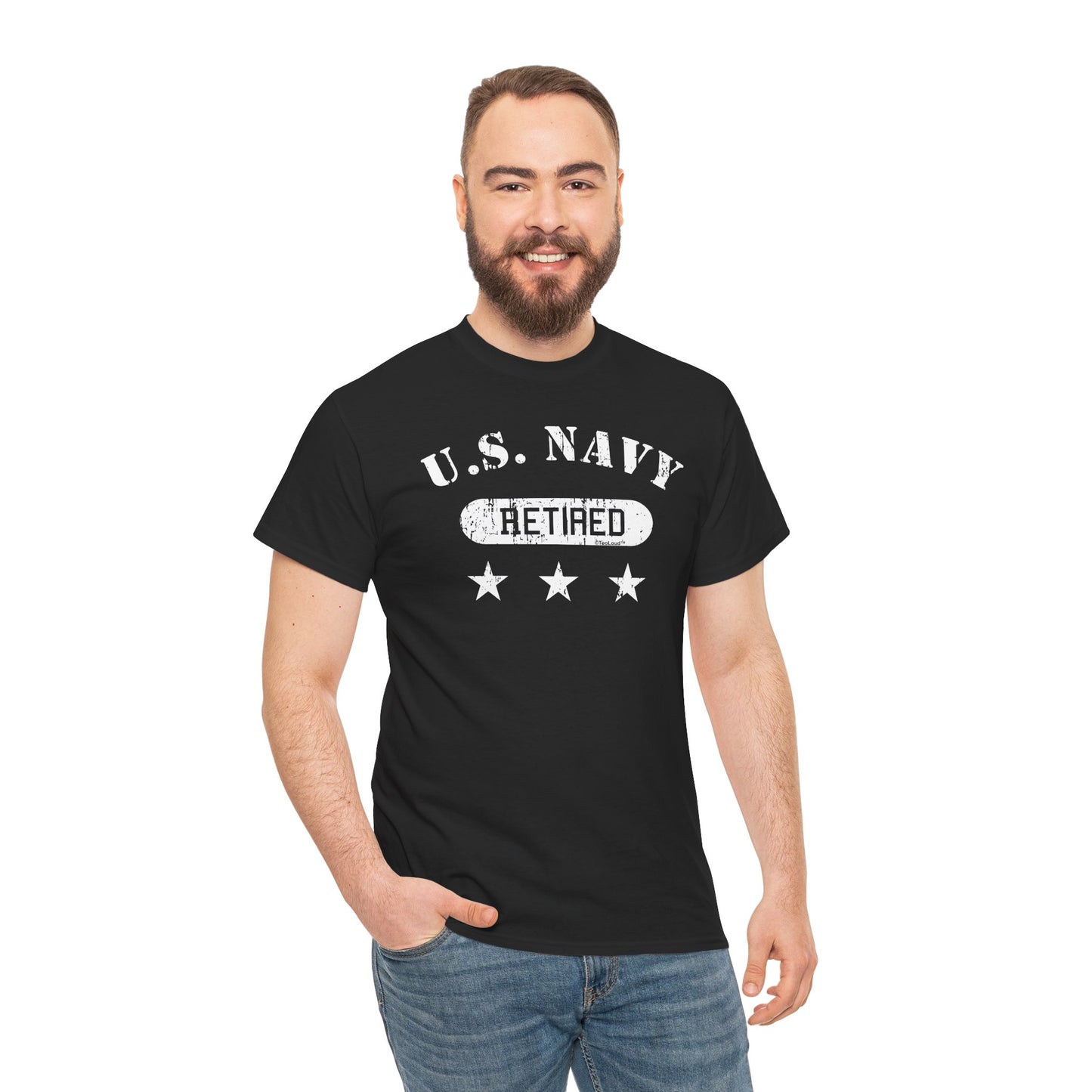 Retired Navy Adult Dark T-Shirt by TOOLOUD