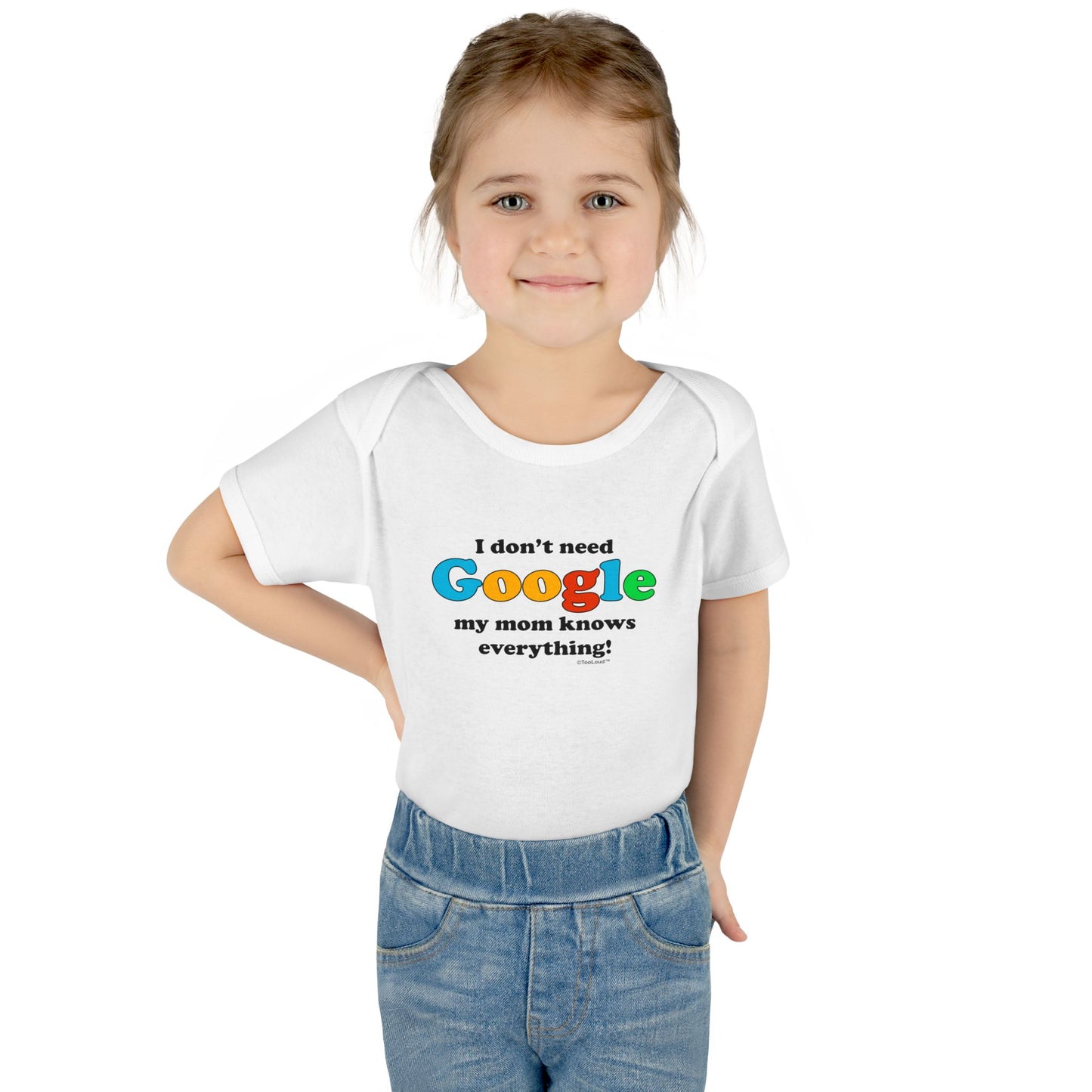 I Don't Need Google - Mom Baby Romper Bodysuit by TOOLOUD