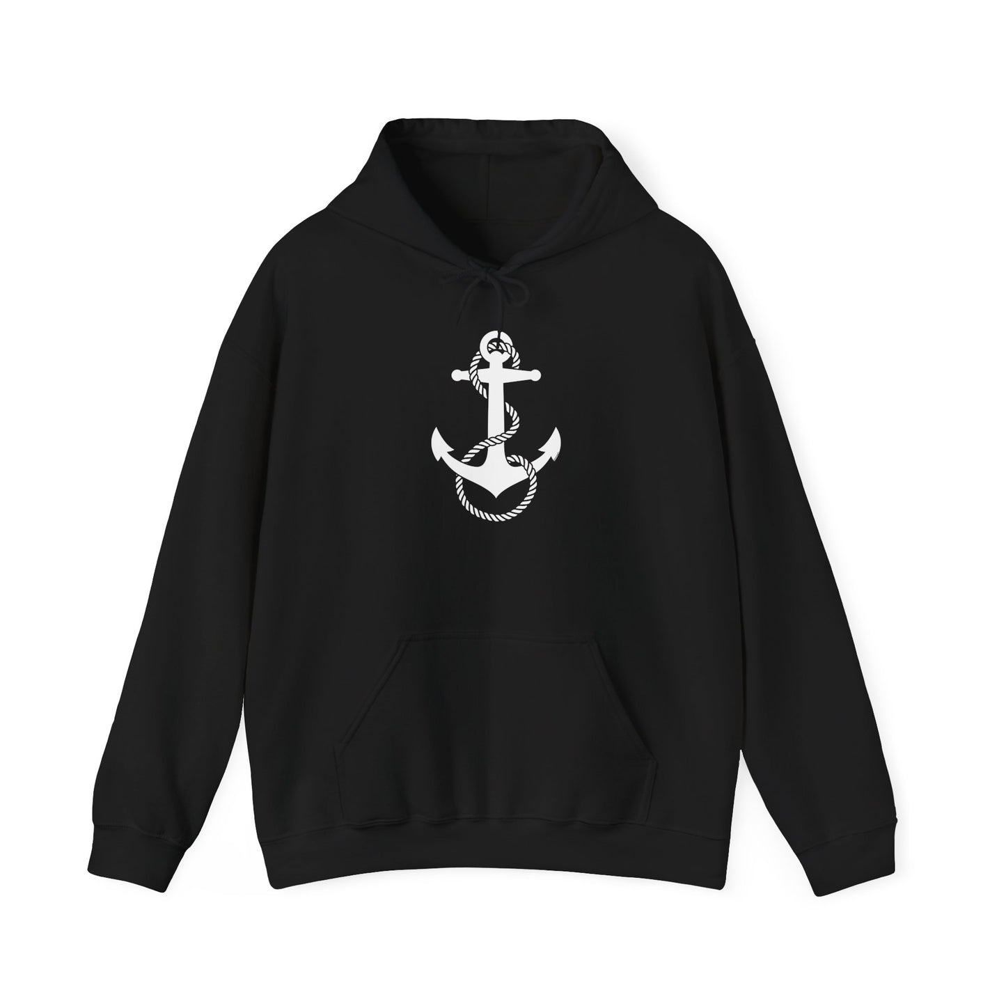 TooLoud Nautical Sailor Rope Anchor Hoodie Sweatshirt