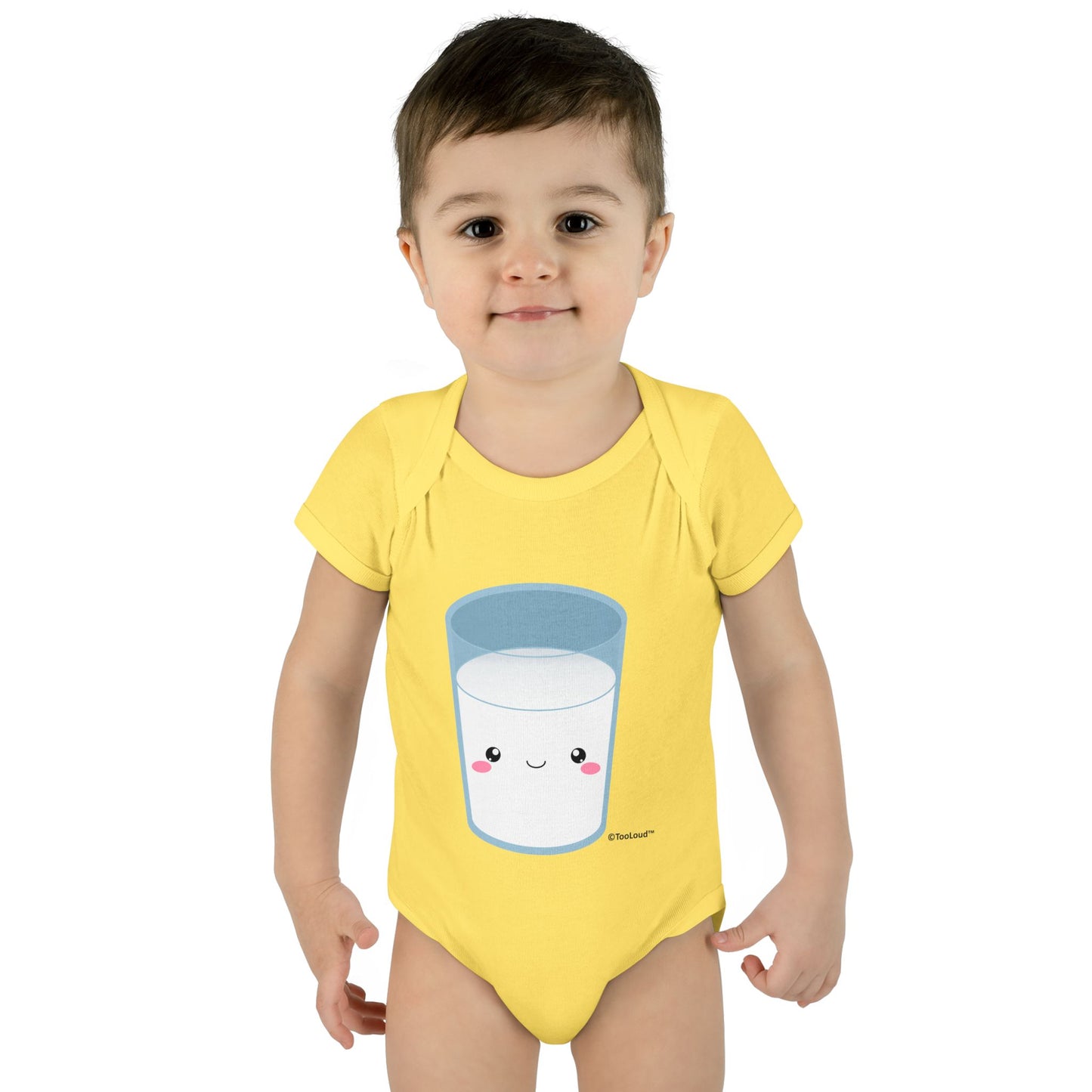 Cute Matching Milk and Cookie Design – Milk Baby Romper Bodysuit by TOOLOUD