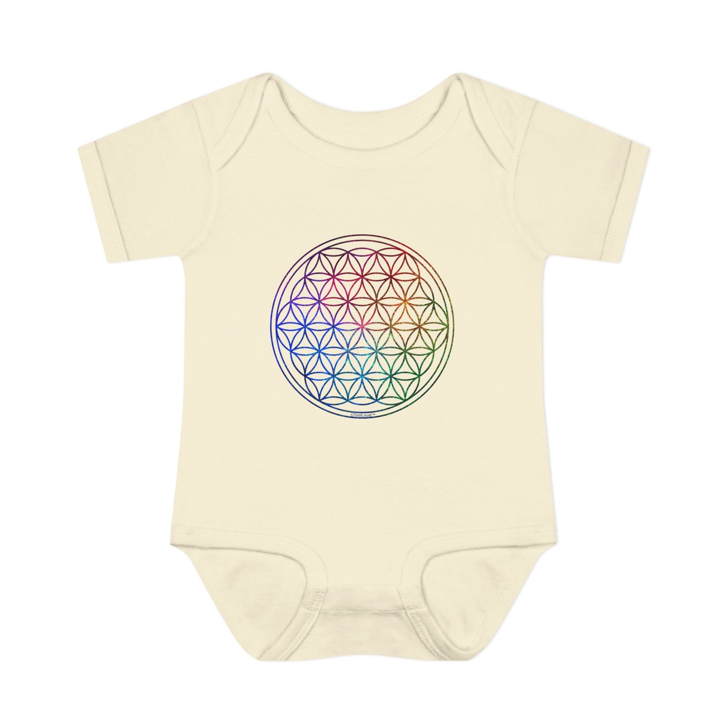 Flower of Life Circle Baby Romper Bodysuit by TOOLOUD