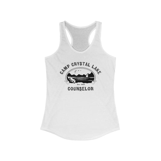 Camp Crystal Lake Counselor - Friday the 13th Women's Racerback Tank Top by TOOLOUD