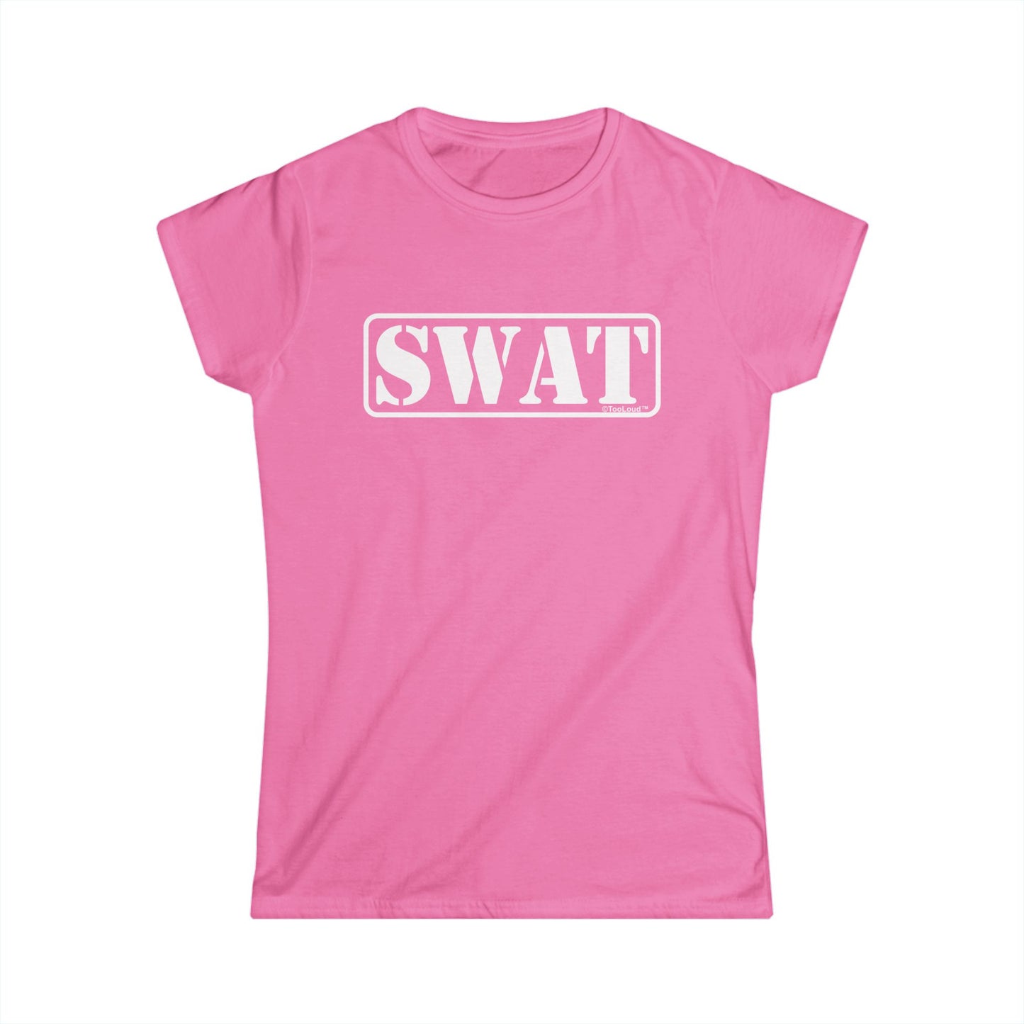 SWAT Team Logo – Text #2 Women’s Fitted Dark T-Shirt by TOOLOUD™