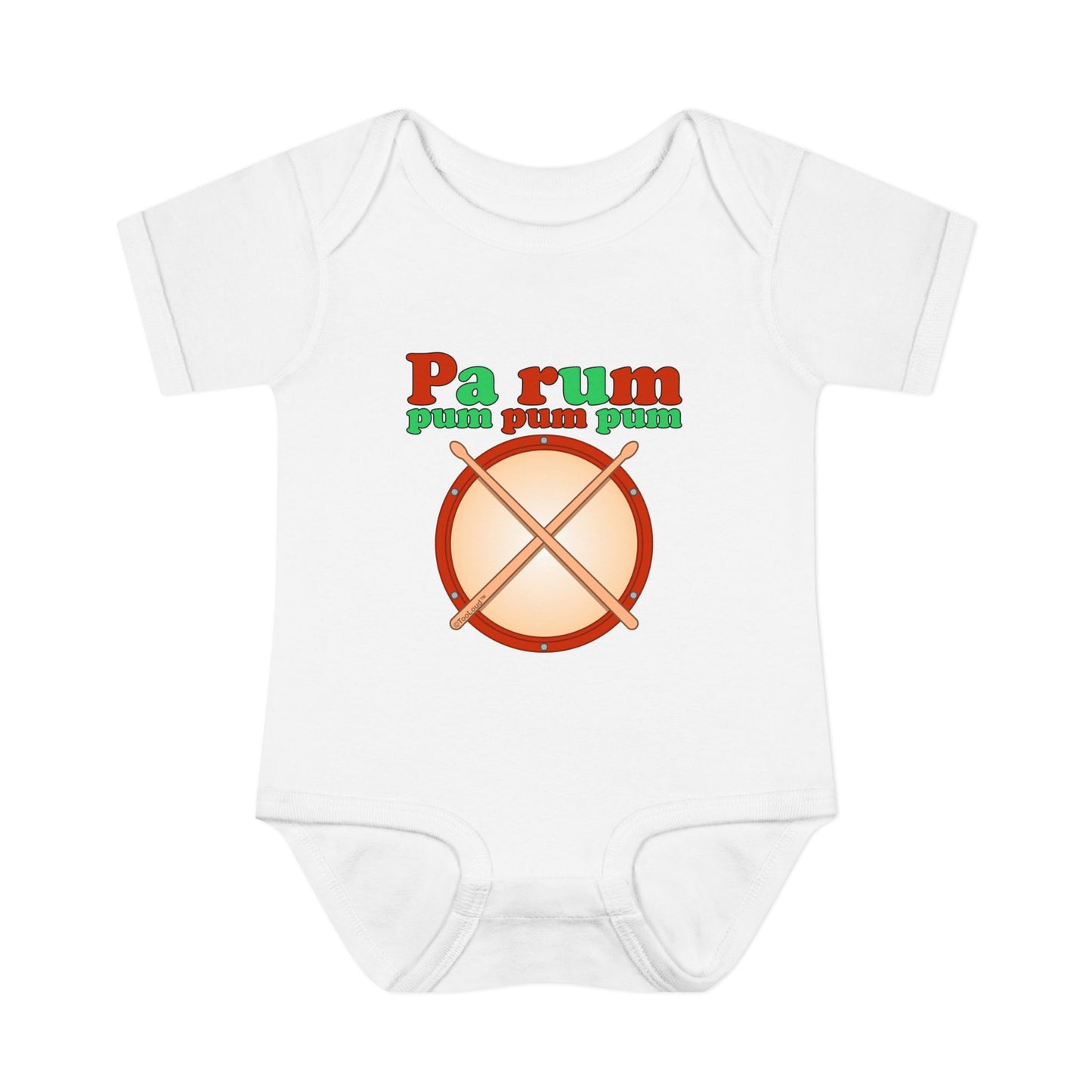Pa Rum Pum Pum Pum Baby Romper Bodysuit by TOOLOUD