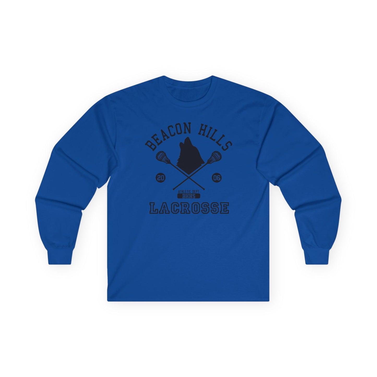 Beacon Hills Lacrosse Wolf Adult Long Sleeve Shirt by TOOLOUD