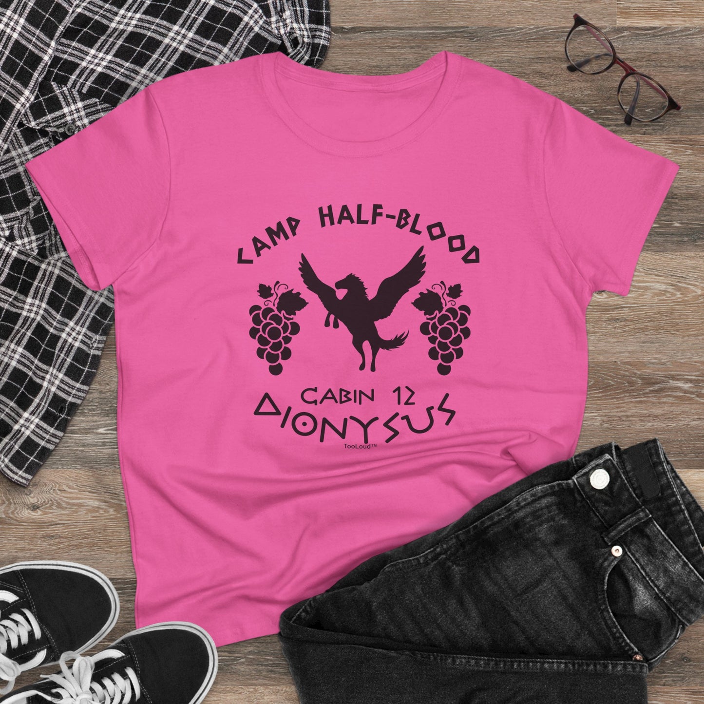 Camp Half Blood Cabin 12 Dionysus Womens T-Shirt by TOOLOUD