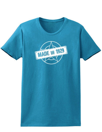 90th Birthday Gift Made in 1929 Womens Dark T-Shirt by TooLoud-TooLoud-Turquoise-X-Small-Davson Sales