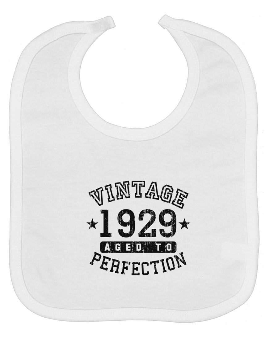 90th Birthday Vintage Birth Year 1929 Baby Bib by TooLoud