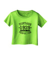 90th Birthday Vintage Birth Year 1929 Infant T-Shirt by TooLoud-TooLoud-Lime-Green-06-Months-Davson Sales