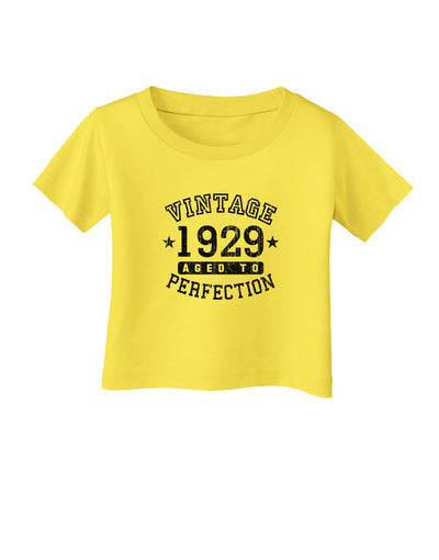 90th Birthday Vintage Birth Year 1929 Infant T-Shirt by TooLoud-TooLoud-Yellow-06-Months-Davson Sales