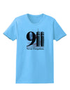 911 Never Forgotten Womens T-Shirt-Womens T-Shirt-TooLoud-Aquatic-Blue-XXXX-Large-Davson Sales