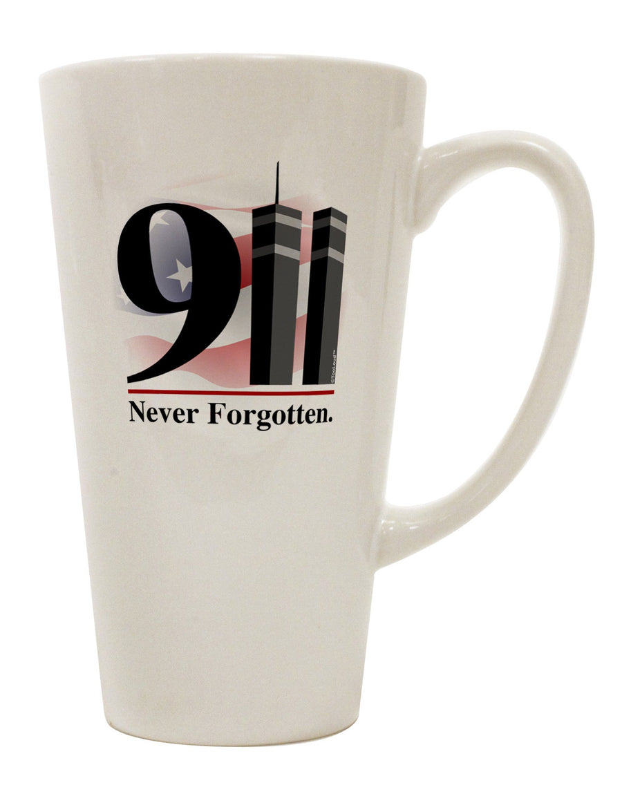 911 Memorial Tribute 16 oz Conical Latte Coffee Mug - TooLoud-Conical Latte Mug-TooLoud-White-Davson Sales