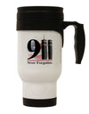 911 Never Forgotten Stainless Steel 14oz Travel Mug-Travel Mugs-TooLoud-White-Davson Sales