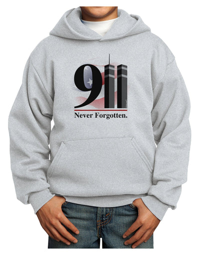 911 Never Forgotten Youth Hoodie Pullover Sweatshirt-Youth Hoodie-TooLoud-Ash-XL-Davson Sales