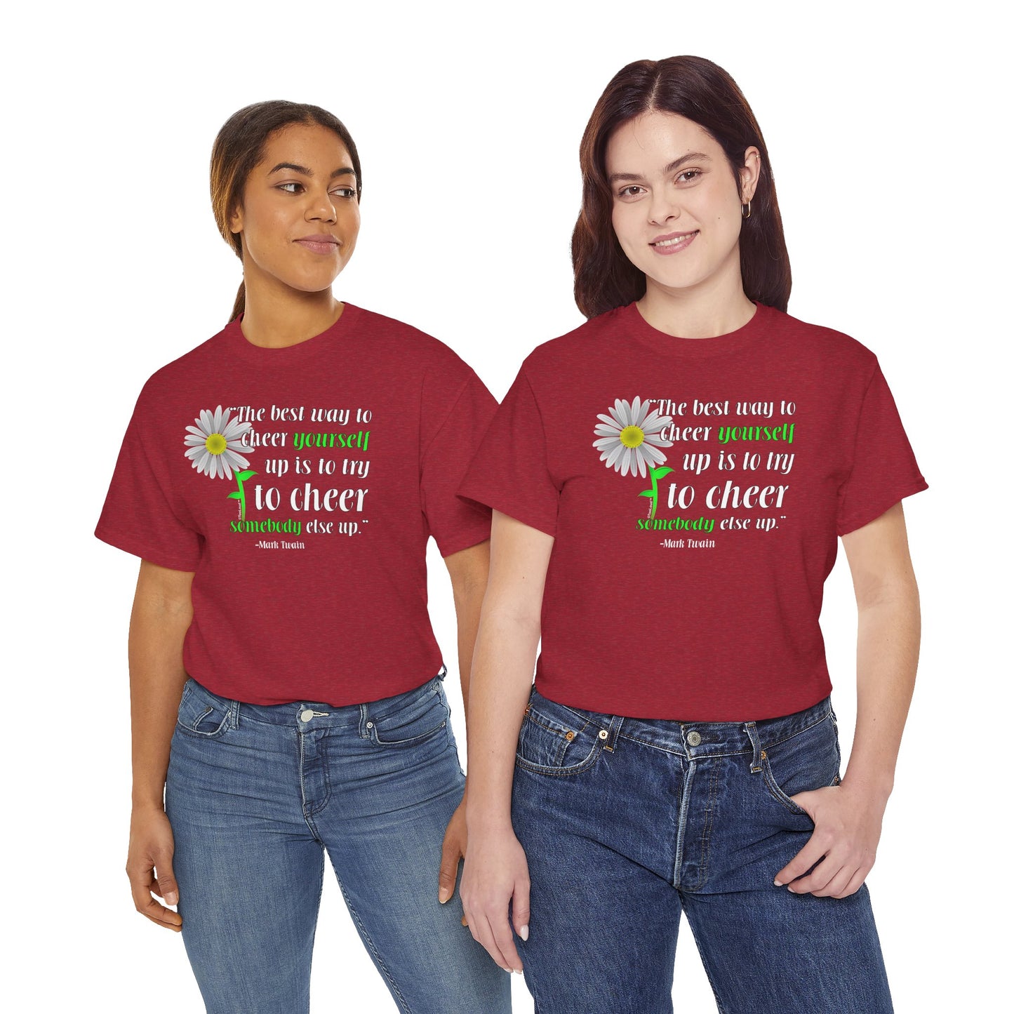 Cheer Yourself Up Mark Twain Adult Unisex T-Shirt by TOOLOUD