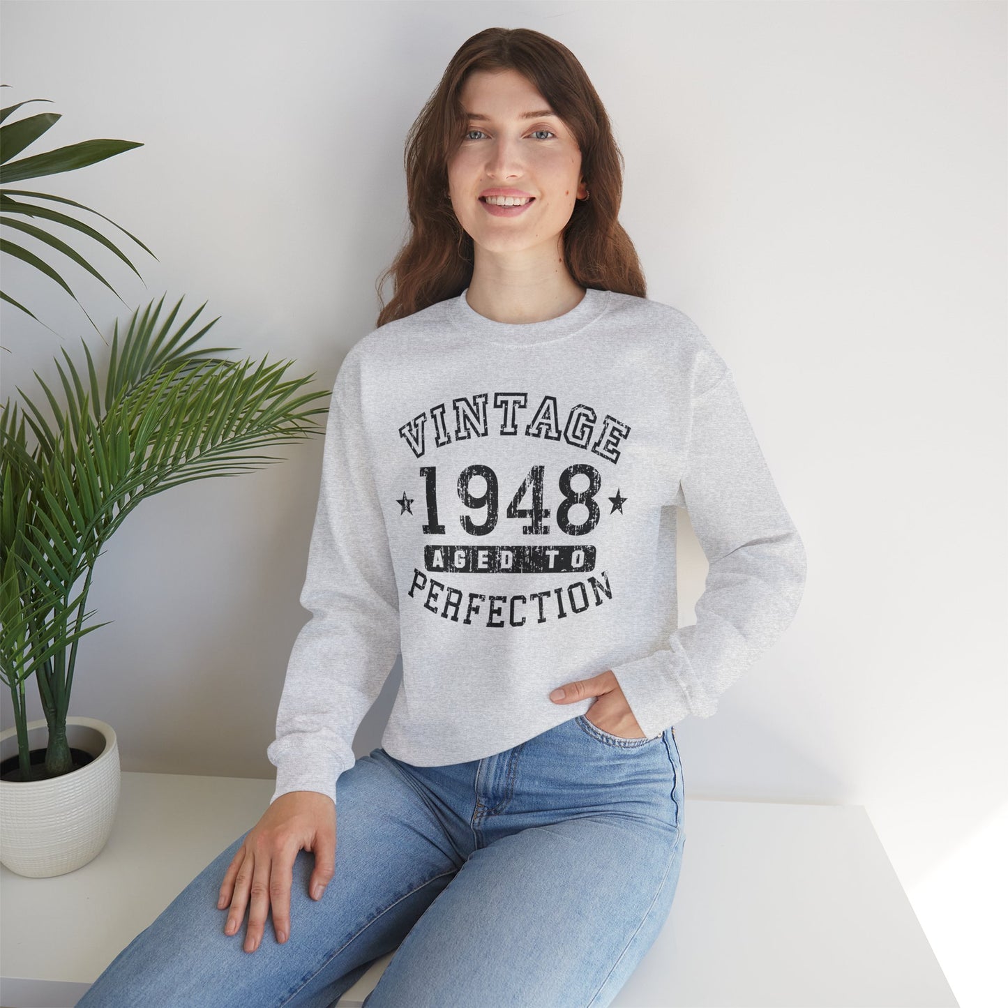 1948 - Vintage Birth Year Sweatshirt Adults Unisex by TOOLOUD