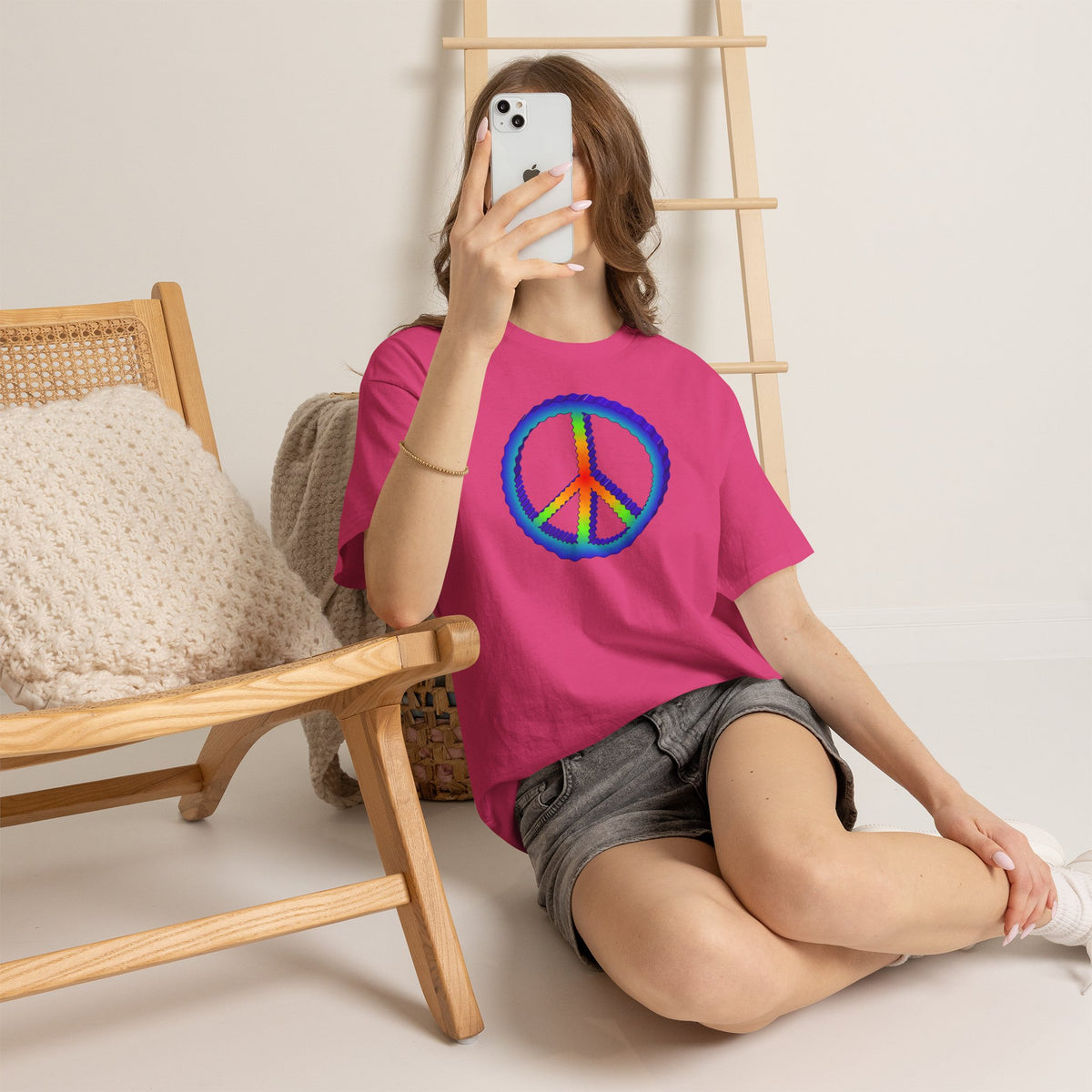 Rainbow Peace Adult Dark T-Shirt by TOOLOUD