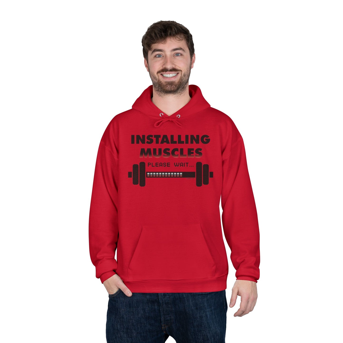 Installing Muscles Hoodie Sweatshirt Hooded Pullover by TOOLOUD