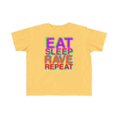 TOOLOUD Eat Sleep Rave Repeat Color Toddler T-Shirt